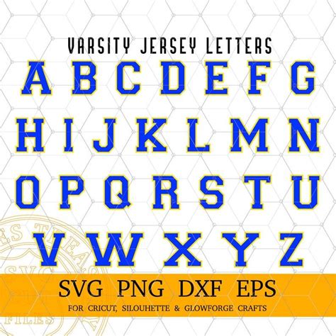 Varsity Font Alphabet Svg Block College University Font Etsy Uk