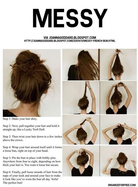 Simple and easy messy bun tutorial. 7 Easy Step by Step Hair Tutorials for Beginners - Pretty ...