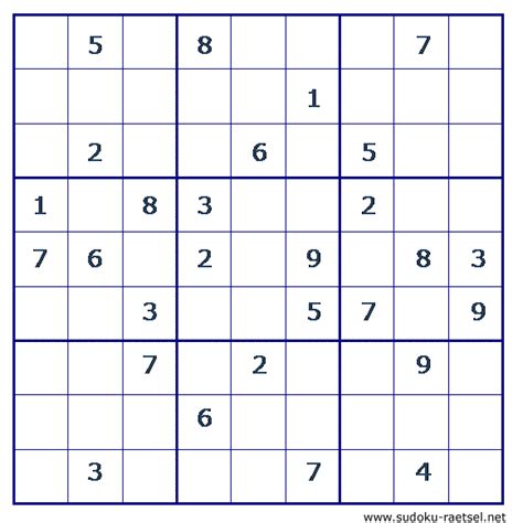Sudoku mittel Online & zum Ausdrucken | Sudoku-Raetsel.net