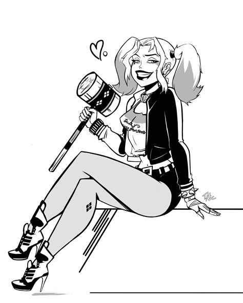 Harley Quinn Suicidé Squad Coloring Pages Printable Thousand Of The