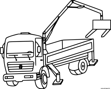 Image de camion a imprimer / coloriages de camions tete a modeler. Coloriage Camion Grue Appareil De Levage Dessin Camion à ...