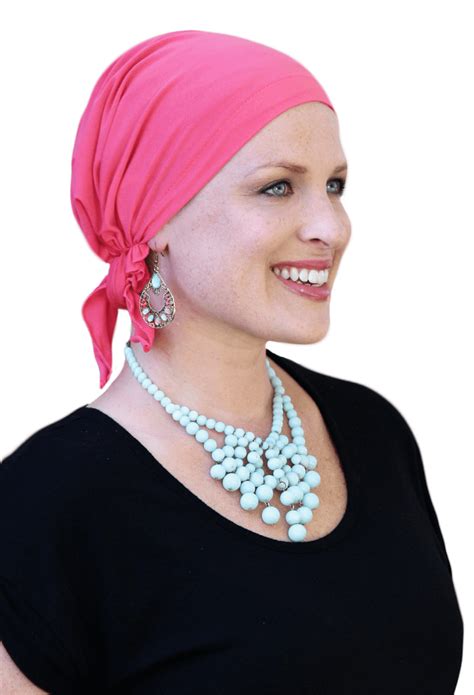 celeste chemo scarves head scarf cancer headwear for women solid color short tie coral