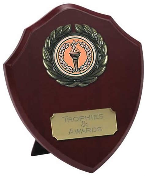 Traditional Wooden Shield Award 10cm 4