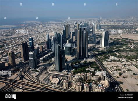 Aerial Cityscape Dubai United Arab Emirates Stock Photo Alamy