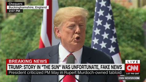trump calls british newspaper report fake news says he recorded interview