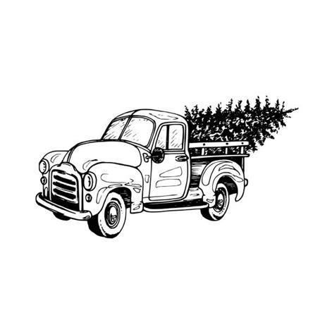 Your students will enjoy coloring this free vintage truck with christmas tree. Best Truck With Christmas Tree Illustrations, Royalty-Free ...