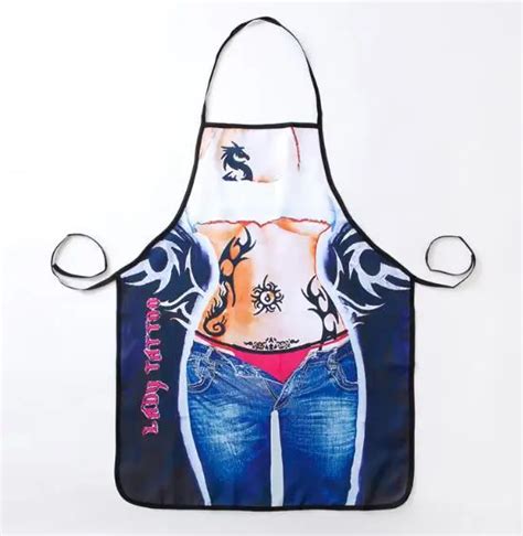 Freeshipping Sexy Cooking Aprons Funny Muscle Women Lovely Kitchen