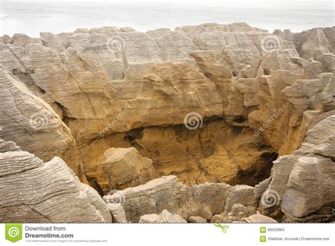 Bizarre Rock Formed By Erosion Punakaiki New Zealand