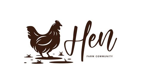 Silhouette Hen Vector Illustration Creative Chicken Logo Icon