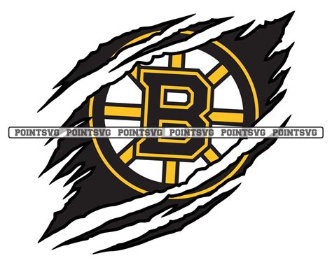 Boston Bruins Svg Logo Claw Mark Clipart Vector Cricut Cut Etsy
