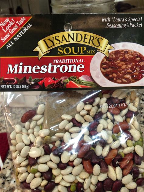 It's low in fat and calories and loaded with healthy vegetables. Lysander's Soup Mix, Minestrone: Calories, Nutrition ...