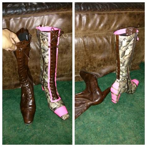 Duct Tape Boots Im Working On Camohot Pinkbefore And After Whatcha