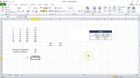 I dont know if its just my dumb excel or if theres. Calculating a Line of Best Fit in Excel - YouTube