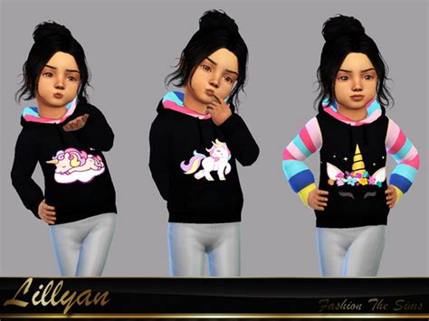 The Sims Resource Sweatshirt Unicorn Toddlers