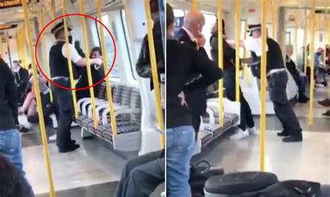 Shocking Moment Man Punches A Police Officer In The Face As He Is Arrested On London Tube