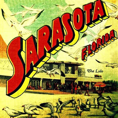 Sarasota X Art Photo Retro Vintage Florida Beach Home Decor Print