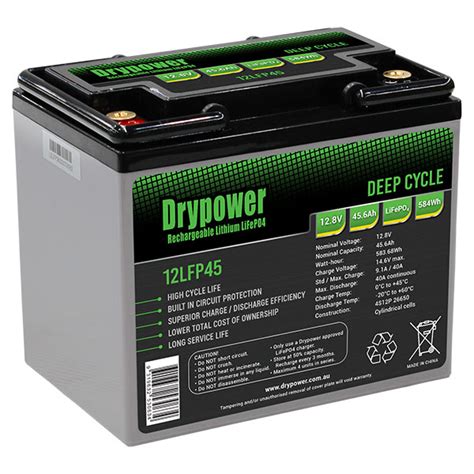 12lfp45 Drypower 12v Rechargeable Lithium Deep Cycle Battery Drypower