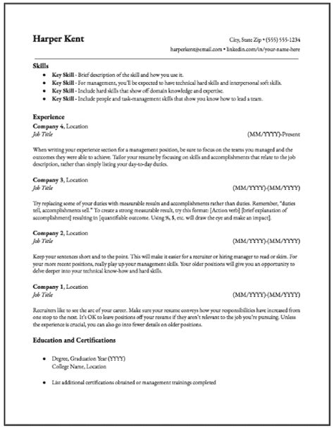 Resume format for those who have many years of pro experience. hybrid resume - Jobscan Blog