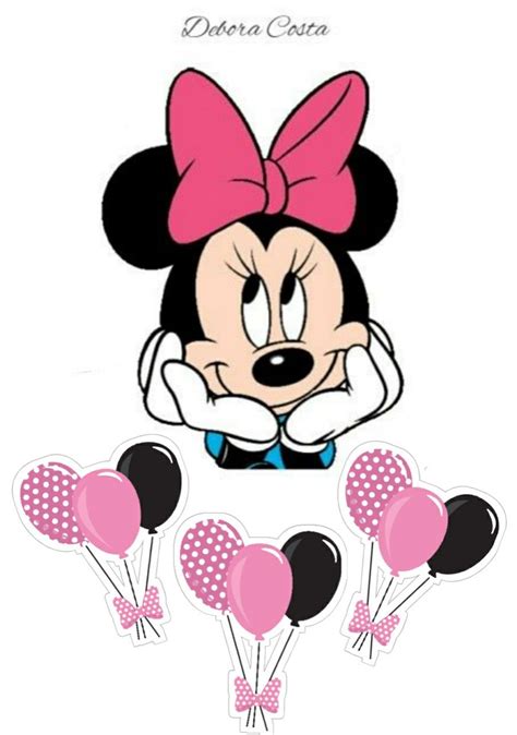 Topo De Bolo Minnie Rosa Minnie Mouse Decorations Minnie Mouse My XXX