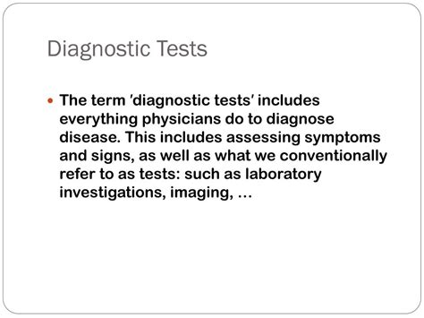 Ppt Diagnostic Tests Evaluation Powerpoint Presentation Free