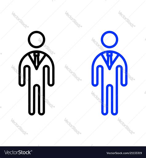 Businessman Outline Icon Royalty Free Vector Image