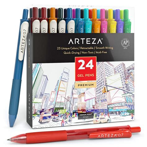 Buy Arteza Coloured Gel Pens 24 Pack Of Assorted Colours 10 Vintage