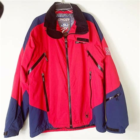 Spyder Vintage Mens Spyder Us Olympic Skisnowboard Jacket Red Bl