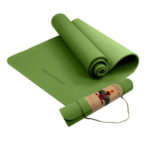 Powertrain Eco Friendly Tpe Yoga Pilates Exercise Mat 6mm Green