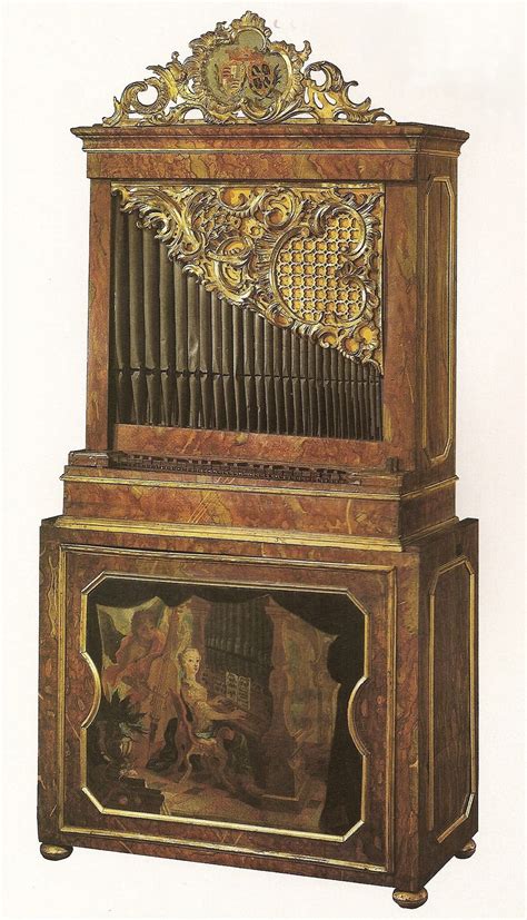 Chamber Organ 18th Century Germany Wood Various Materials The