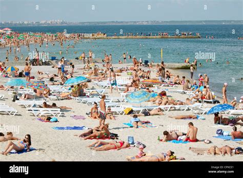 Odessa Beach Lang Ron Ukraine Osteuropa Stockfoto Bild Alamy