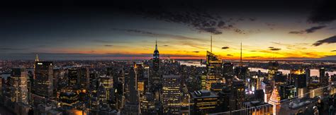 Free Images Horizon Sunset Skyline Night Skyscraper New York