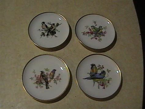4 Vintage Kaiser Small Bird Plates Signed Vogel Ba 4 1761093574