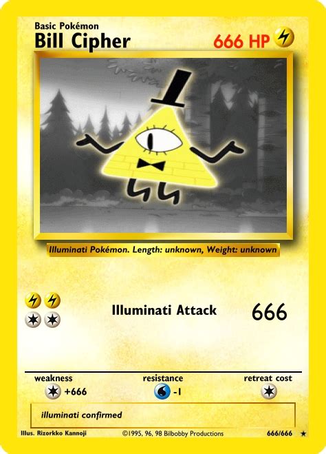 Bill Cipher Pokemon Card By Anonywhal On Deviantart