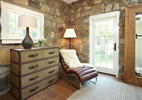 Kelly And Co Design Stone Cottage Bedroom Nook Modern Leather