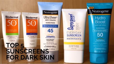 Top 5 Sunscreens For Oily Dark Skin White Cast Free Sunscreen Youtube