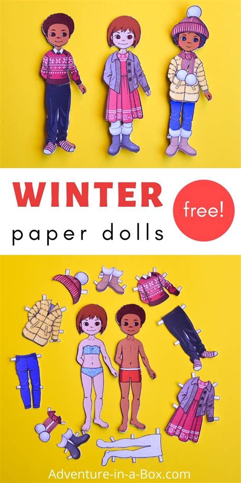Printable Paper Doll Winter Clothes