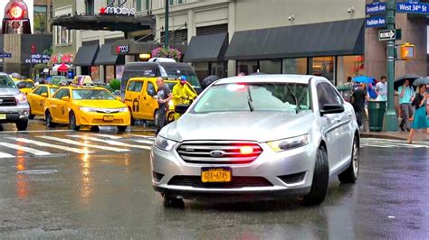 Nypd Unmarked Police Car Responding Lights And Sirens Youtube