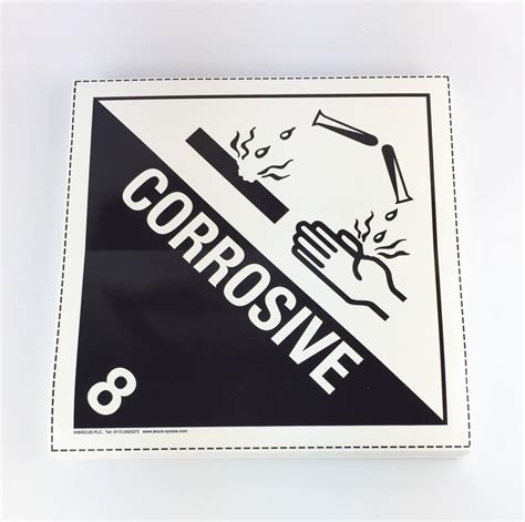 Class 8 Placard Corrosive Placard Buy Online From Stock Xpress