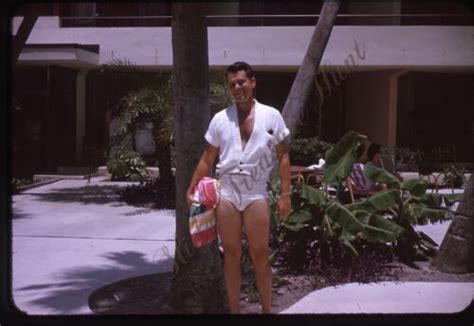 Handsome Man Swimsuit Robe Fashion Daytona Beach 1960s Slide 35mm Ebay