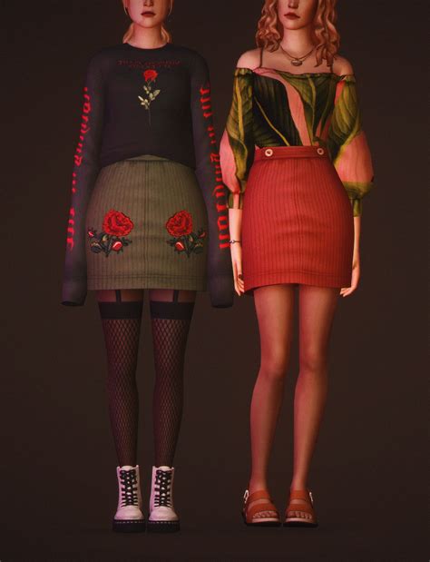 ̗̀ Shukala Skirt ̖́ Adrienpastel On Patreon Sims 4 Dresses