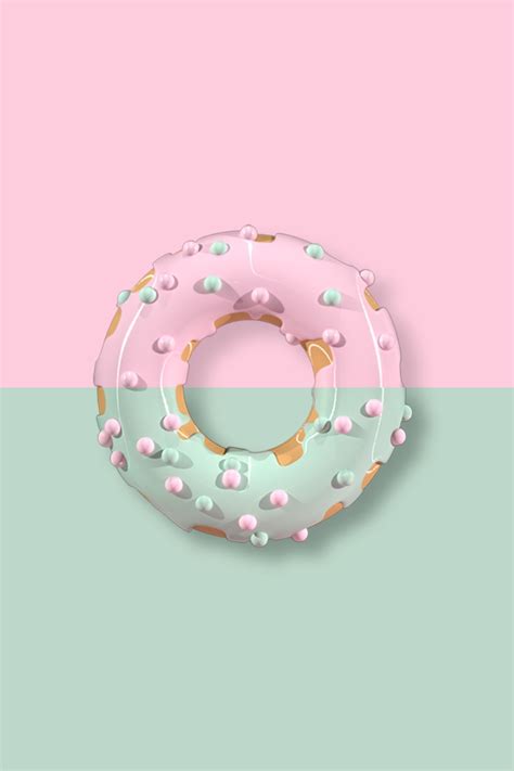 Минималистичный дизайн сочетание цветов пончик материалы Beach