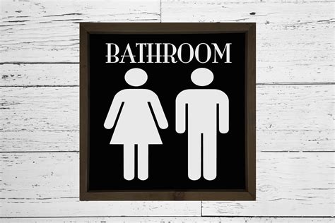 Bathroom Sign Svg Gender Svg Bathroom Decal Male Female Svg 337056