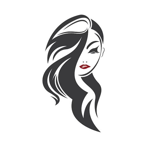 premium vector women beauty salon spa hair minimalist logo design