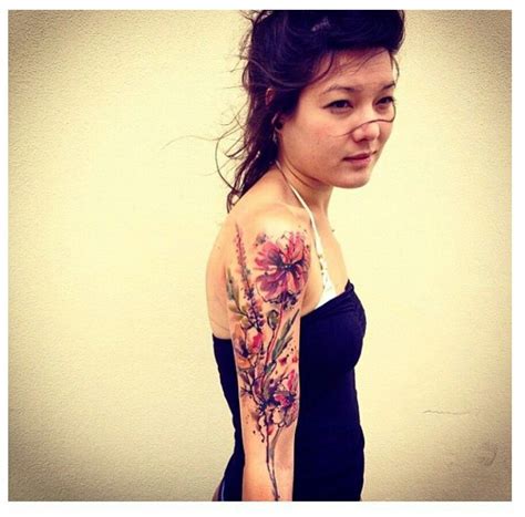 Pin By Ali Kraetke On Tattoos Watercolor Tattoo Flower Best Sleeve Tattoos Girl Arm Tattoos