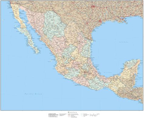 Mexico Map In Adobe Illustrator Format