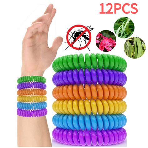 12pcs Natural Anti Mosquito Insect And Bug Repellent Bracelet Band