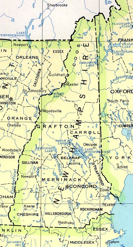 Landkarte New Hampshire Politische Karte Karten Und
