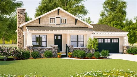 Plan 18267be Simply Simple One Story Bungalow Craftsman House Small
