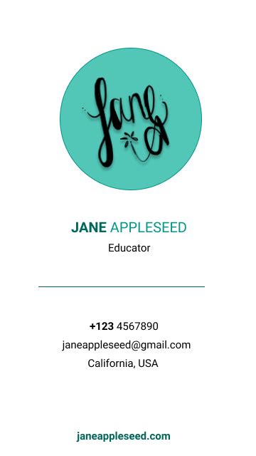 simple android app  digital business card