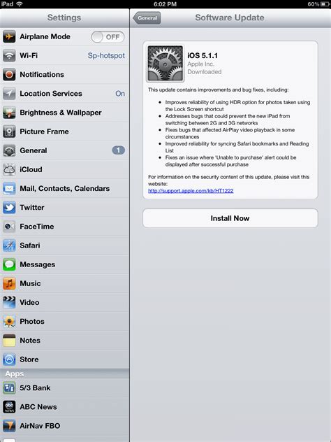 Follow along with idownloadblog as we teach you how to find the updates interface in ios 13 and ipados's app store, as well as update your installed iphone and ipad apps. Apple releases iOS 5.1.1 update for iPad - iPad Pilot News
